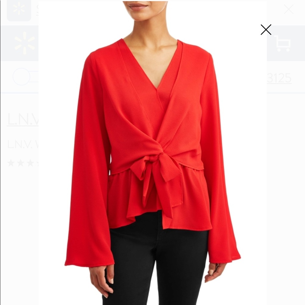 Beautiful red flowy top